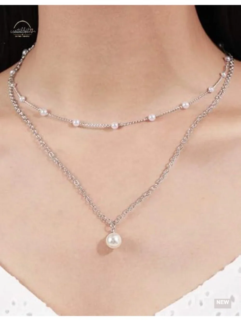 9Pcs 18K Gold Plated Layered Necklace Set with Paperclip Cuban Chain Pendant
